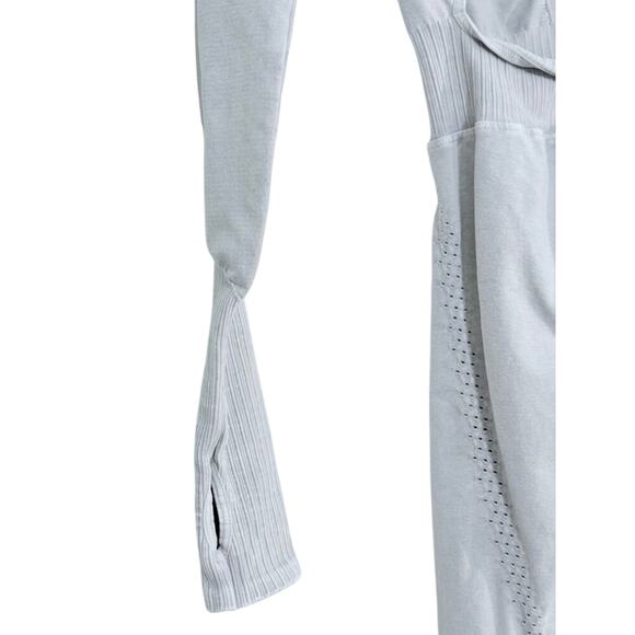 Free People Good Karma Long-Sleeve 7/8 Jumpsuit in Ice Grey Size XS/S - Picture 4 of 10